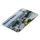 Luftbild der Kettenbrücke in Budapest, Ungarn Magnet (Linke Seite)