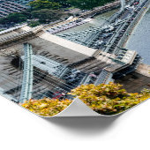 Luftbild der Kettenbrücke in Budapest, Ungarn Poster (Ecke)