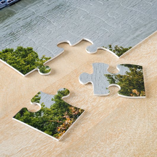 Luftbild der Kettenbrücke in Budapest, Ungarn Puzzle (Seite)