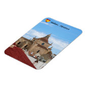 Luftbild der Kirche von Carmen - Mahon, Menorca Magnet (Linke Seite)