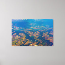 Luftbild der Leinwand Platzierte Landstraßen Kunst