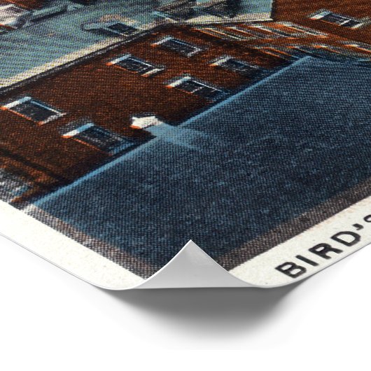 Luftbild der Mühle und des Kanals Poster (Ecke)