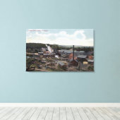 Luftbild der Papiermeilen Leinwanddruck (Insitu (Holzboden))