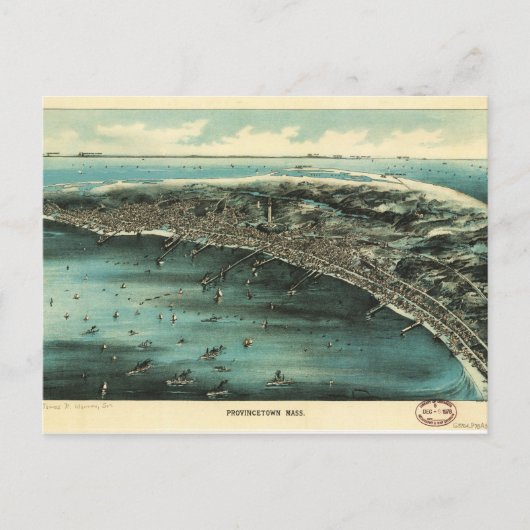 Luftbild der Provinz Massachusetts (1910) Postkarte (Vorderseite)