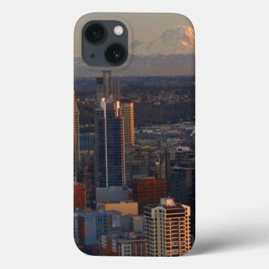 Luftbild der Skyline der Stadt Seattle 2 Case-Mate iPhone Hülle (Rückseite)