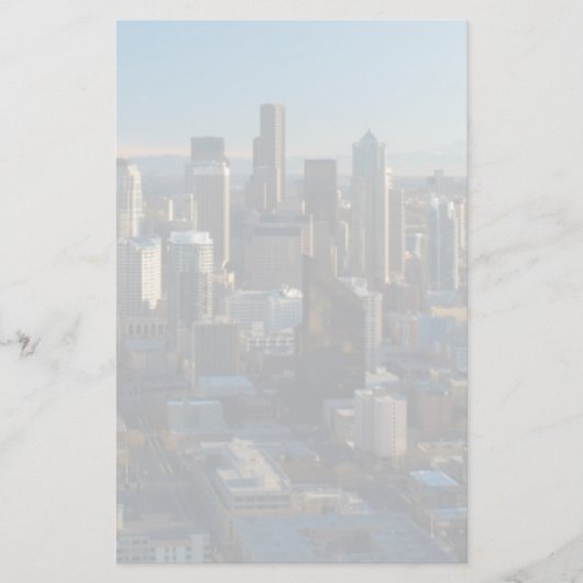 Luftbild der Skyline der Stadt Seattle Briefpapier (Vorderseite)