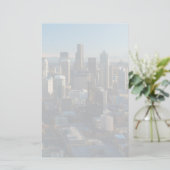 Luftbild der Skyline der Stadt Seattle Briefpapier (Stehend Vorderseite)