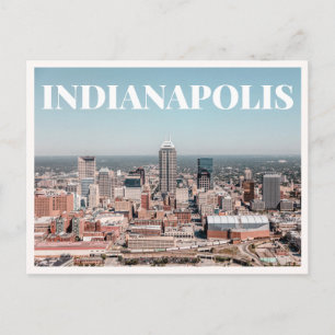 Luftbild der Skyline von Indianapolis Downtown Ind Postkarte