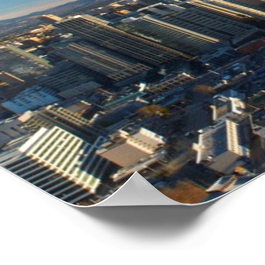 Luftbild der Skyline von Seattle Poster (Ecke)