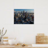 Luftbild der Skyline von Seattle Poster (Küche)