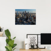 Luftbild der Skyline von Seattle Poster (Heimbüro)