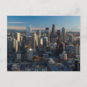 Luftbild der Skyline von Seattle Postkarte (Vorderseite)