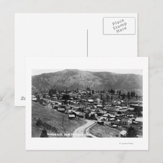 Luftbild der Stadt 14 Postkarte (Vorne/Hinten)