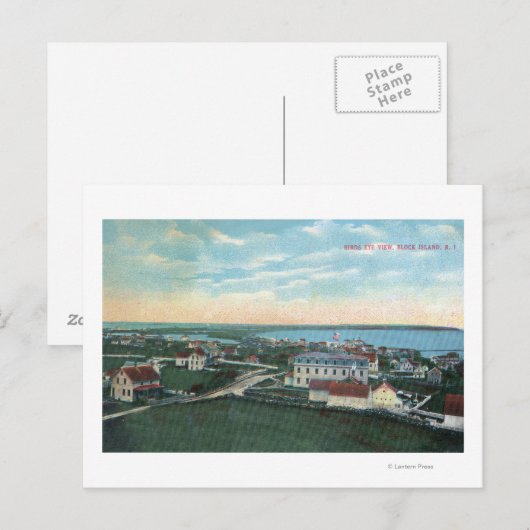 Luftbild der Stadt 2 Postkarte (Vorne/Hinten)