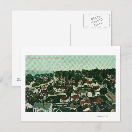 Luftbild der Stadt 4 Postkarte (Vorne/Hinten)