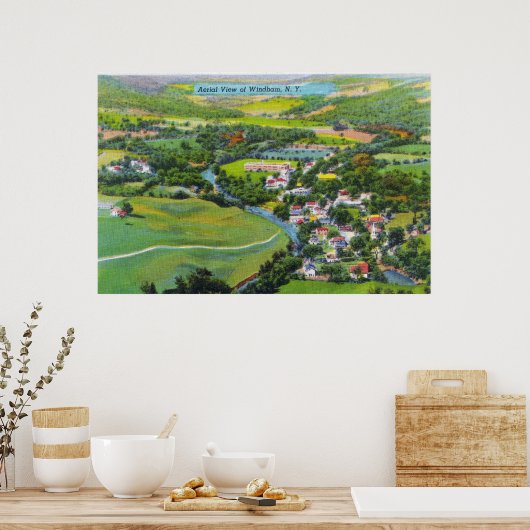 Luftbild der Stadt 6 Poster (Küche)