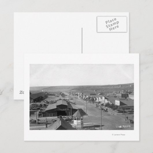 Luftbild der Stadt 6 Postkarte (Vorne/Hinten)