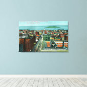 Luftbild der Stadt aus dem Call-Gebäude Leinwanddruck (Insitu (Holzboden))