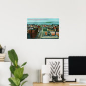 Luftbild der Stadt aus dem Call-Gebäude Poster (Heimbüro)