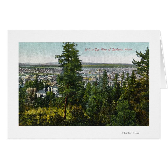 Luftbild der Stadt durch den Wald (Vorderseite (Horizontal))