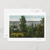 Luftbild der Stadt durch den Wald Postkarte (Vorne/Hinten)