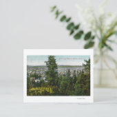 Luftbild der Stadt durch den Wald Postkarte (Stehend Vorderseite)