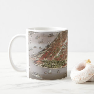 Luftbild der Stadt Manhattan, New York, USA Kaffeetasse
