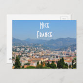 Luftbild der Stadt Nizza in Frankreich Postkarte (Vorne/Hinten)