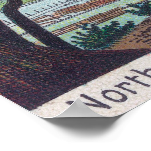 Luftbild der Stadt Nordbend, ODER Poster (Ecke)