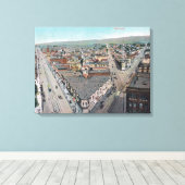 Luftbild der Stadt Oakland, CA Leinwanddruck (Insitu (Holzboden))