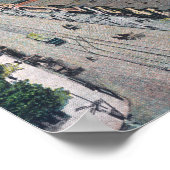 Luftbild der Stadt Oakland, CA Poster (Ecke)