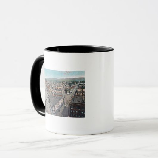 Luftbild der Stadt Oakland, CA Tasse (Vorderseite Links)