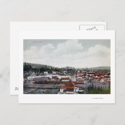 Luftbild der Stadt Postkarte (Vorne/Hinten)