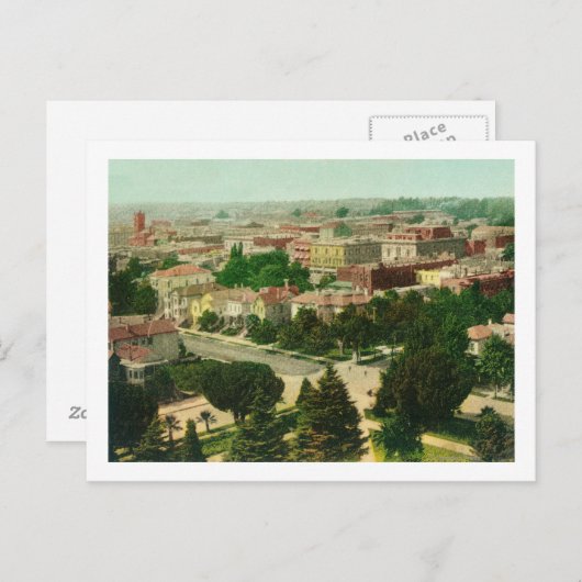 Luftbild der Stadt Postkarte (Vorne/Hinten)