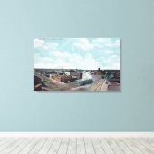 Luftbild der Stadt Sprague, WA Leinwanddruck (Insitu (Holzboden))