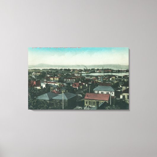 Luftbild der Stadt und der Insel Mare Leinwanddruck (Vorderseite)