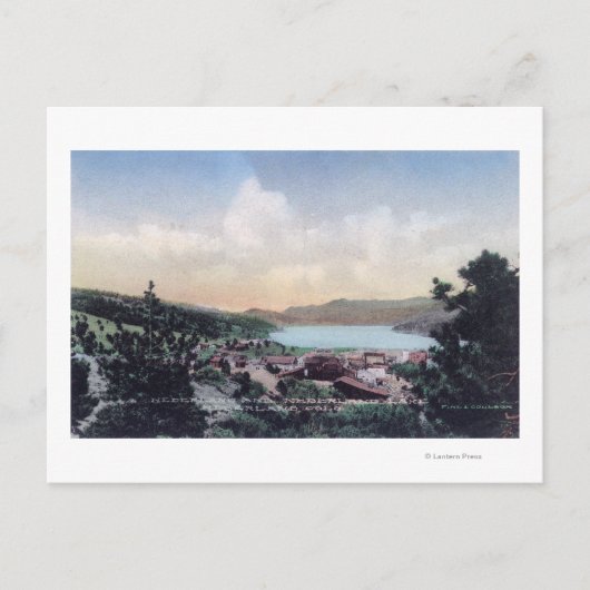 Luftbild der Stadt und des Nederlandsees Postkarte (Vorderseite)