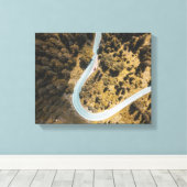 Luftbild der Straße zwischen Wald Leinwanddruck (Insitu (Holzboden))