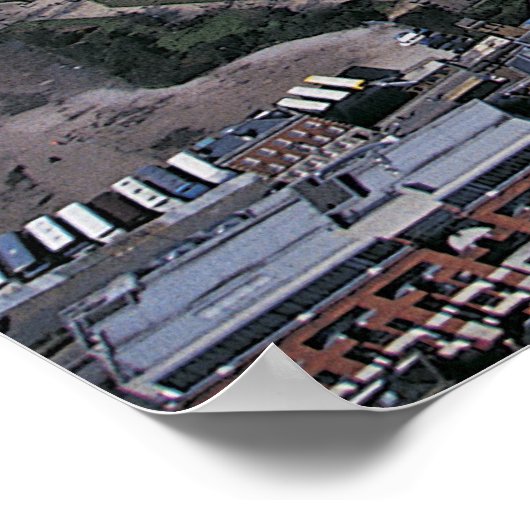 Luftbild der Themse Poster (Ecke)