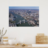 Luftbild der Themse Poster (Küche)
