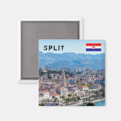 Luftbild der Uferpromenade von Split, Dalmatien, K Magnet (Vorderseite/Rückseite)