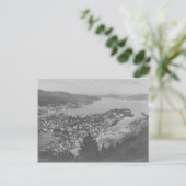 Luftbild der Vintagen Postkarte Bergen (Stehend Vorderseite)