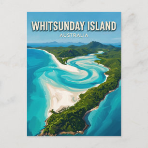 Luftbild der Whitsunday-Insel, Australien Postkarte