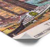 Luftbild der Willimantic Bridge Poster (Ecke)