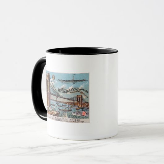 Luftbild der Willimantic Bridge Tasse (Vorderseite Links)