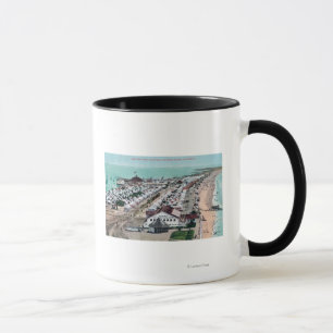 Luftbild der Zentadenstadt vom Hotel del Coronado Tasse