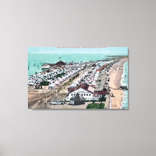 Luftbild der Zentadt vom Hotel del Coronado Leinwanddruck (Vorderseite)