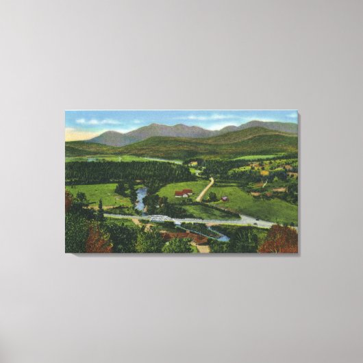 Luftbild des 60 Meter langen olympischen Skispanns Leinwanddruck (Vorderseite)