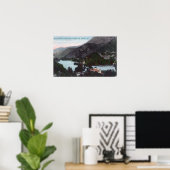 Luftbild des Blauen SeesMidlake, CA Poster (Heimbüro)