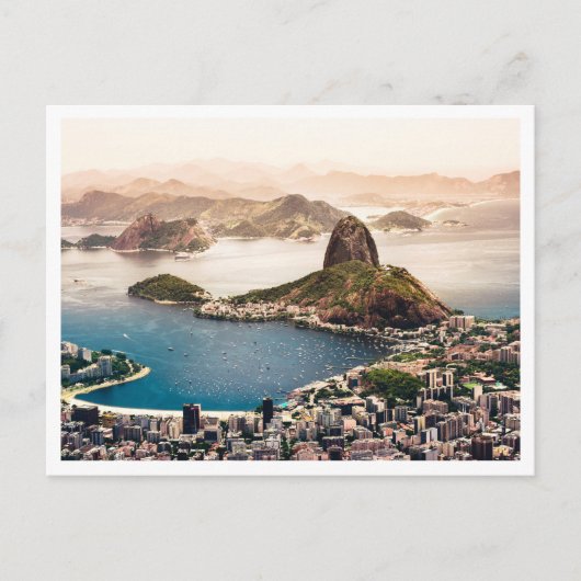 Luftbild des brasilianischen Rio de Janeiro Postkarte (Vorderseite)